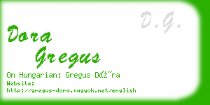 dora gregus business card